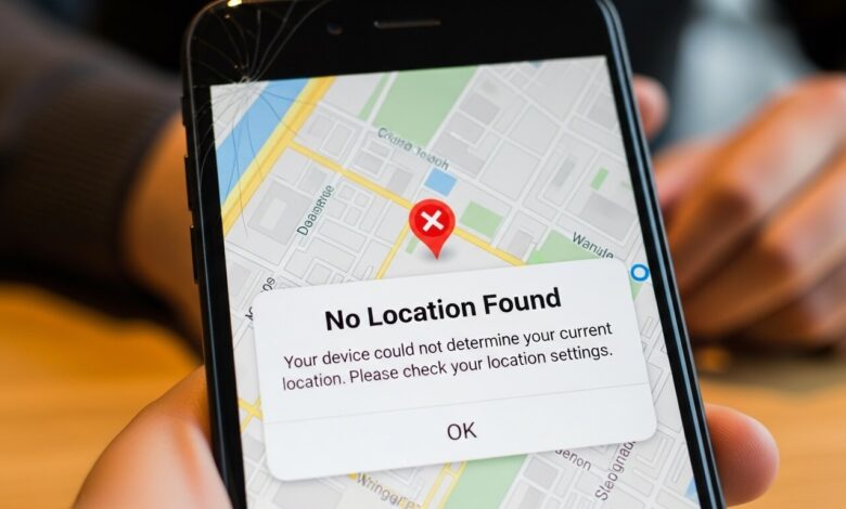 what does no location found mean