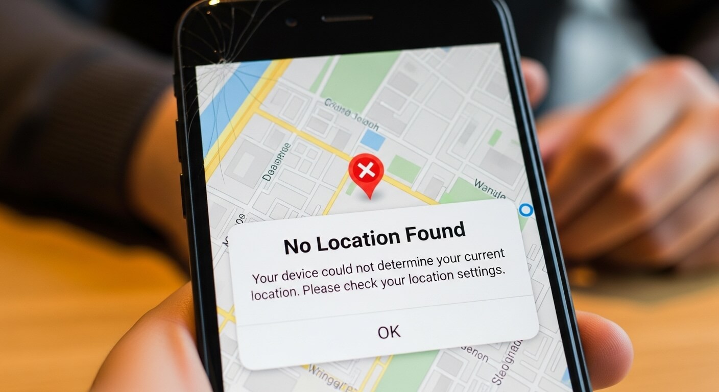 what does no location found mean