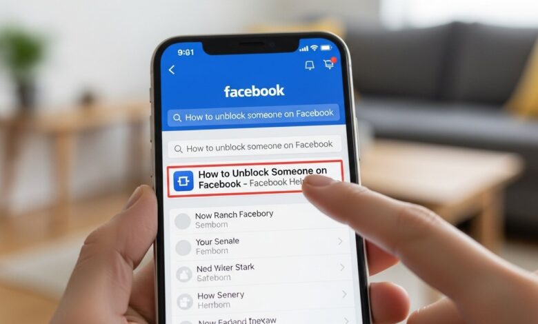 how to unblock someone on facebook